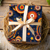 Beadwork Tribal Ankara Stippen Afro-Amerikaanse ge Cadeaupapier