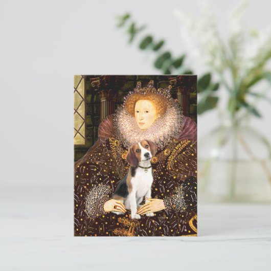 Beagle 1 - Koningin Elizabeth I Briefkaart (Staand voorkant)