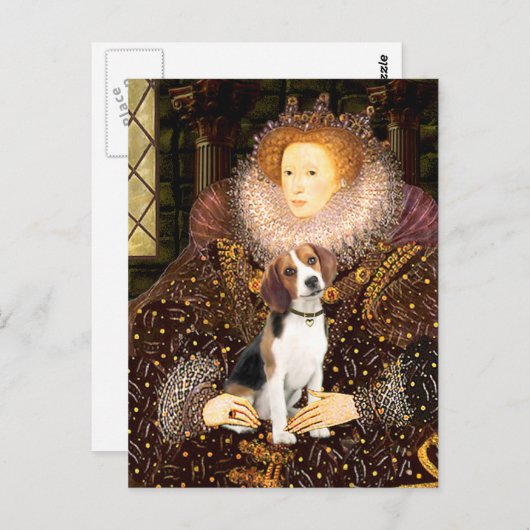 Beagle 1 - Koningin Elizabeth I Briefkaart (Voorkant / Achterkant)