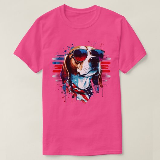 Beagle 4 juli 3 t-shirt (Design voorkant)