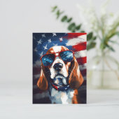 Beagle 4 juli Onafhankelijkheidsdag Briefkaart (Staand voorkant)