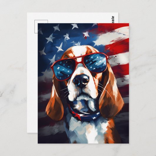 Beagle 4 juli Onafhankelijkheidsdag Briefkaart (Voorkant / Achterkant)