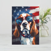 Beagle 4 juli Onafhankelijkheidsdag Feestdagenkaart (Staand voorkant)