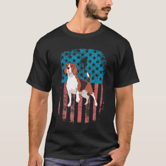 Beagle 4 juli patriottische vlag vs vlag t-shirt