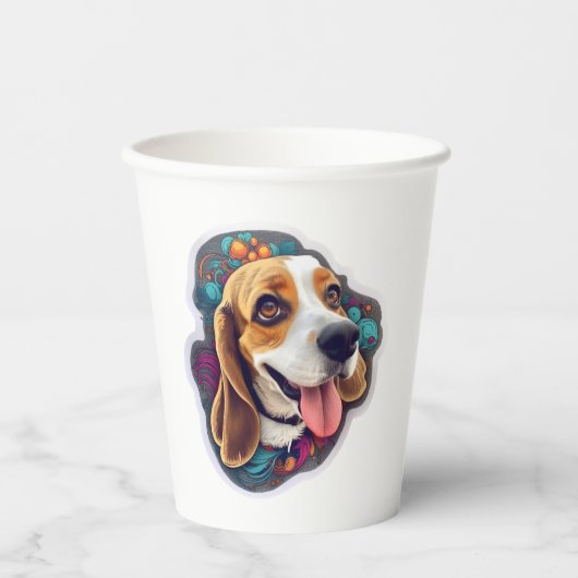 Beagle 4 papieren bekers (Voorkant)