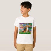 Beagle 7 - Lilies 2 T-shirt (Voorkant volledig)