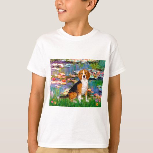 Beagle 7 - Lilies 2 T-shirt (Voorkant)