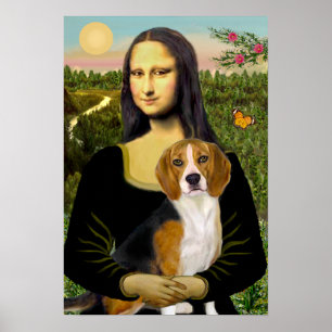 Beagle 7 - Mona Lisa Poster