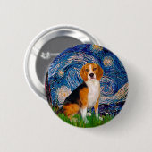 Beagle 7 - Sterrennacht Ronde Button 5,7 Cm (Voorkant /achterkant)