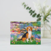 Beagle 7 - Waterlelies 2 Briefkaart (Staand voorkant)