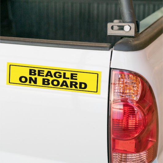 Beagle aan boord bumpersticker (Op Truck)