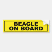 Beagle aan boord bumpersticker (Voorkant)