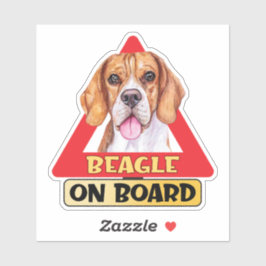 Beagle aan boord Hond Rode Driehoek verkeersbord Sticker