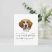 Beagle Aandenken Briefkaart (Staand voorkant)