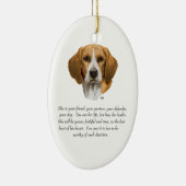 Beagle Aandenken Keramisch Ornament (Rechts)