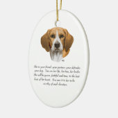Beagle Aandenken Keramisch Ornament (Links)