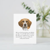 Beagle Aandenken MAN Briefkaart (Staand voorkant)
