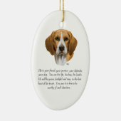 Beagle Aandenken MAN Keramisch Ornament (Rechts)