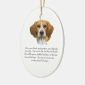 Beagle Aandenken MAN Keramisch Ornament (Links)