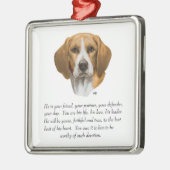 Beagle Aandenken MAN Metalen Ornament (Links)