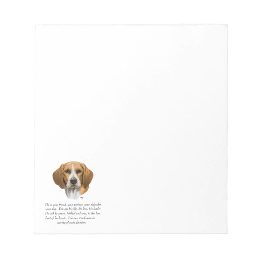Beagle Aandenken MAN Notitieblok (Voorkant)