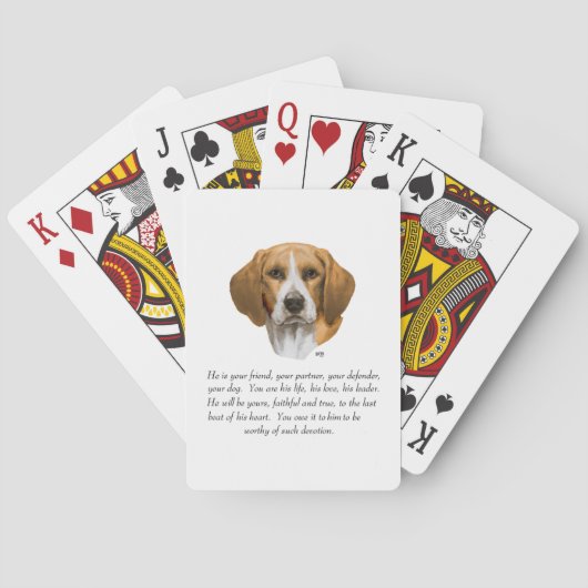 Beagle Aandenken MAN Pokerkaarten (Achterkant)