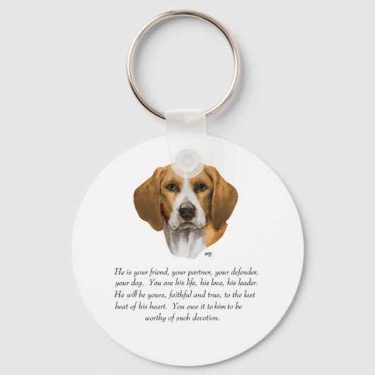 Beagle Aandenken MAN Sleutelhanger (Voorkant)