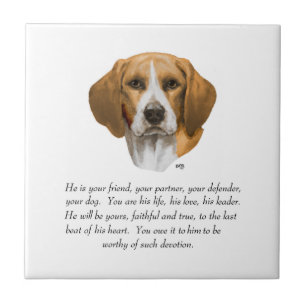 Beagle Aandenken MAN Tegeltje