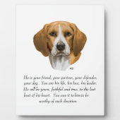 Beagle Aandenken MANNELIJK Fotoplaat (Voorkant)
