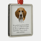 Beagle Aandenken Metalen Ornament (Rechts)