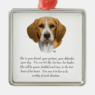 Beagle Aandenken Metalen Ornament