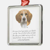 Beagle Aandenken Metalen Ornament (Links)