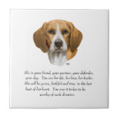 Beagle Aandenken Tegeltje (Voorkant)