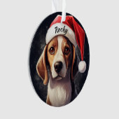 Beagle Aangepaste Kerstversiering Ornament (voorkant)