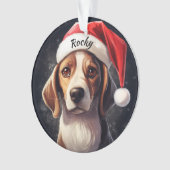 Beagle Aangepaste Kerstversiering Ornament (voorkant)