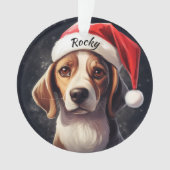 Beagle Aangepaste Kerstversiering Ornament (voorkant)