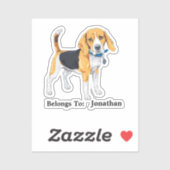 Beagle Aangepaste Sticker Knippen (Vel)