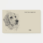 Beagle Abstract Art Dog Naam Post-it® Notes (Voorkant)
