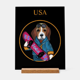 BEAGLE ACRYL BORD