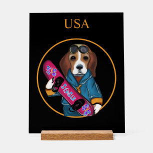 BEAGLE ACRYL BORD