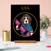 BEAGLE ACRYL BORD (Huwelijk)