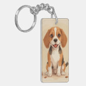 Beagle acryl Sleutelhanger (Voorkant Links)