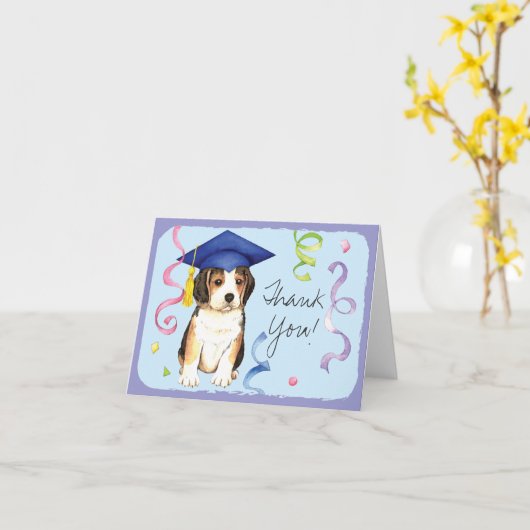 Beagle Afstuderen Kaart (Gele Bloem)