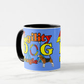 Beagle Agility Gifts Mok (Voorkant links)