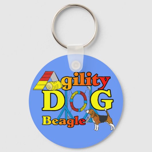 Beagle Agility Gifts Sleutelhanger (Voorkant)
