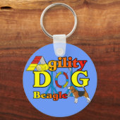 Beagle Agility Gifts Sleutelhanger (Voorkant)