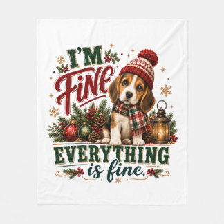 Beagle Alles Is Goed Fleece Deken