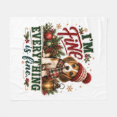 Beagle Alles Is Goed Fleece Deken (Voorkant (Horizontaal))