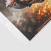 Beagle als brandweerman - Tissuepapier (Detail)