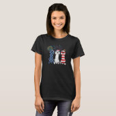 Beagle American Flag 4e juli Onafhankelijkheidsdag T-shirt (Voorkant volledig)